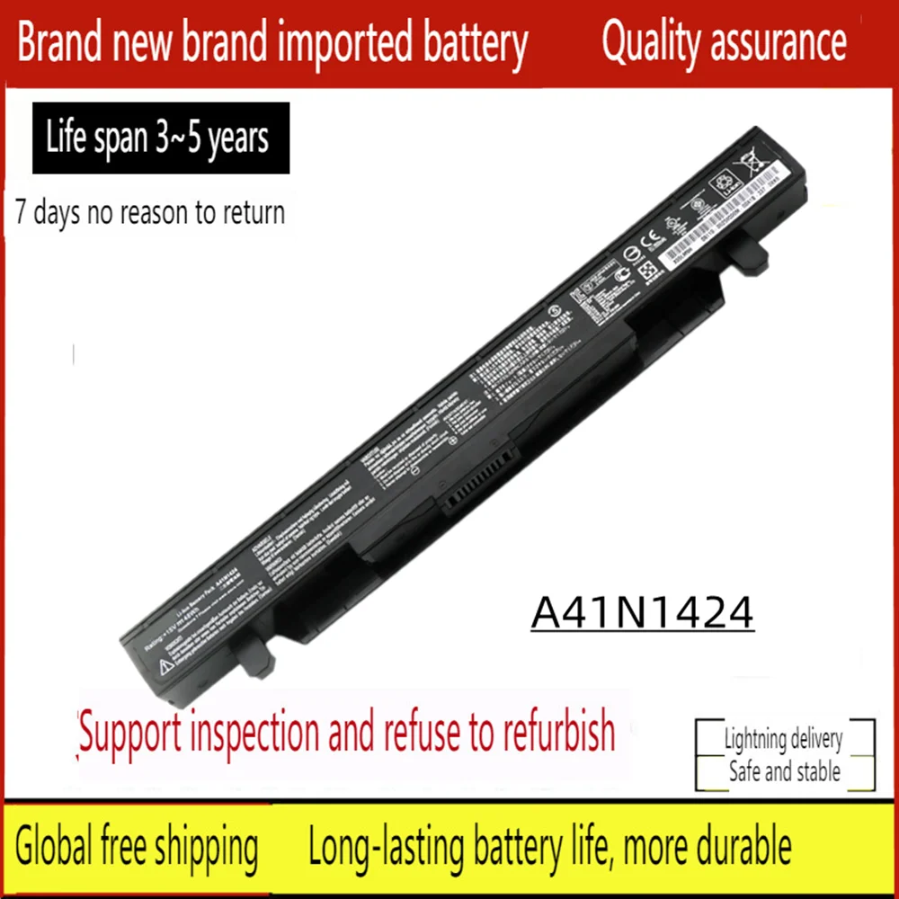 

New Laptop battery for ASUS A41N1424 FX-Pro 6300 6700 FX-Plus 4200 4720 FX51V FX51VW 6300 6700 FX71PRO 6700