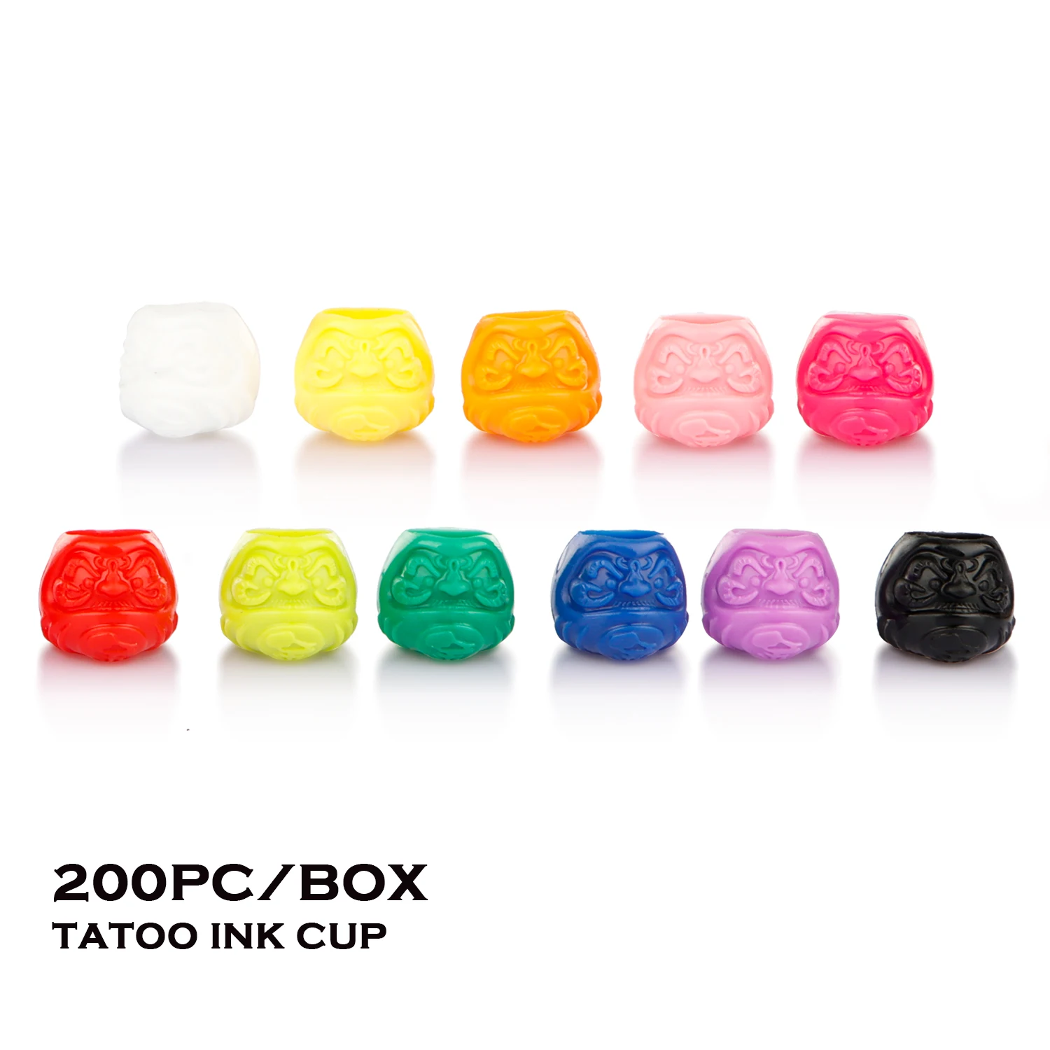 Colorful Egg Model Disposable Tattoo Color Ink Cup Plastic With Base Tattoo Accessory Permanent Makeup for Tattoo Artists 100PCS