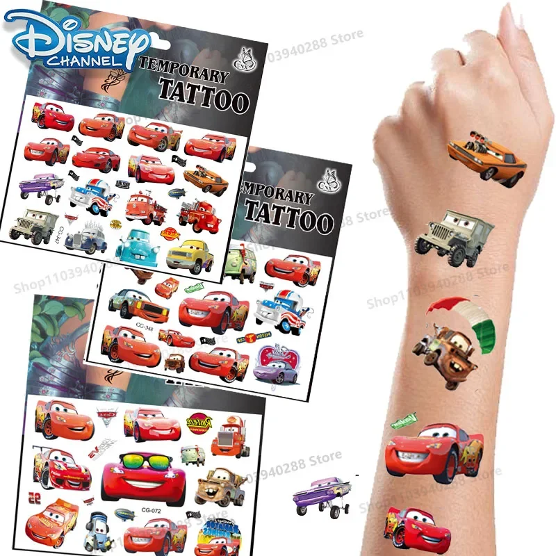 

Disney Cars Tattoo Stickers Children's Cartoon Anime Figure Fashion Accessory Party Supplies for Kids Christmas Decoration Gifts