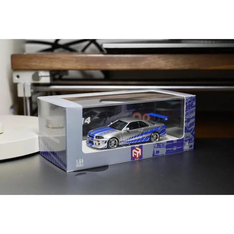 Focal Horizon 1/64 Nissan Skyline GT-R R34 "Fast and Furious" Diecast Car Model Alloy Simulation Collection Toy Gift For Boys view 6