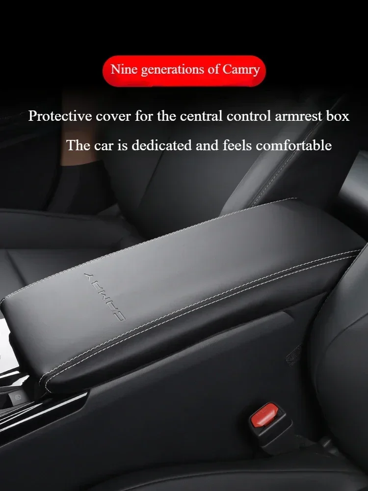 

For Toyota 9th Gen Camry 2024 Car Central Control Leather Armrest Box Protective Cover Trim Car Interior Accessoires