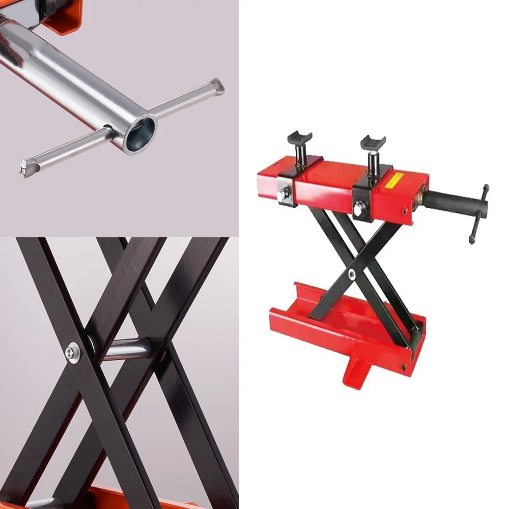 Update Motorcycle Lift 1100 Lb Scissor Jack Stand with Saddle ATV Lift Dirt Bike