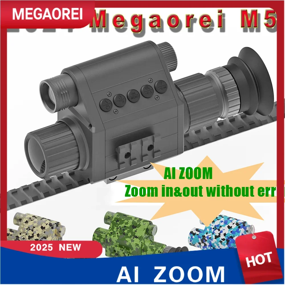 

2025 New Megaorei M5 Day Night Wildlife Tactical HD1080P Hunting Camera Day Night Hunting Scope With Laser 850nm Or 940nm IR Mon