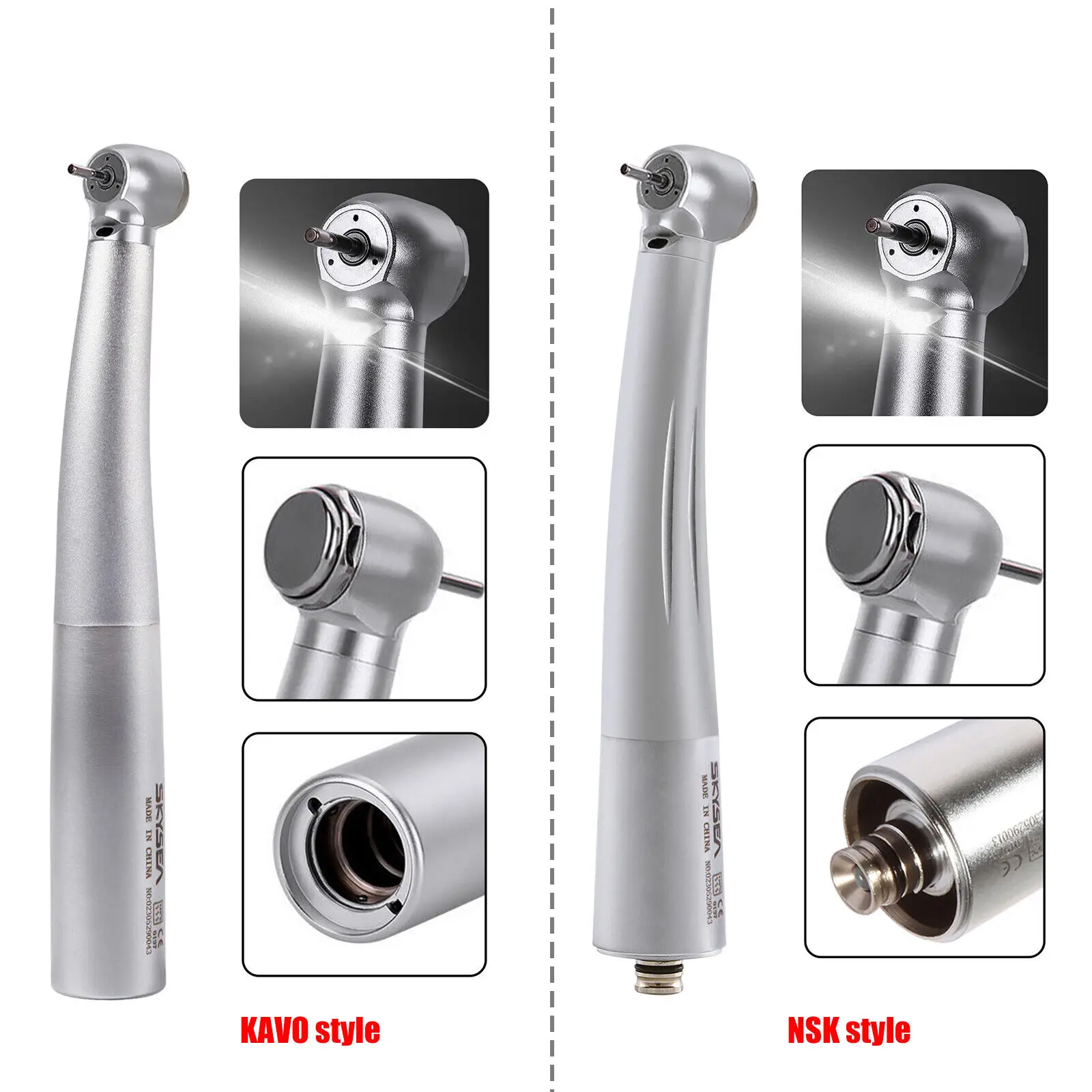 

SEASKY Standard Dental LED Fiber Optic Handpiece High Speed fast turbine for KAVO/NSK