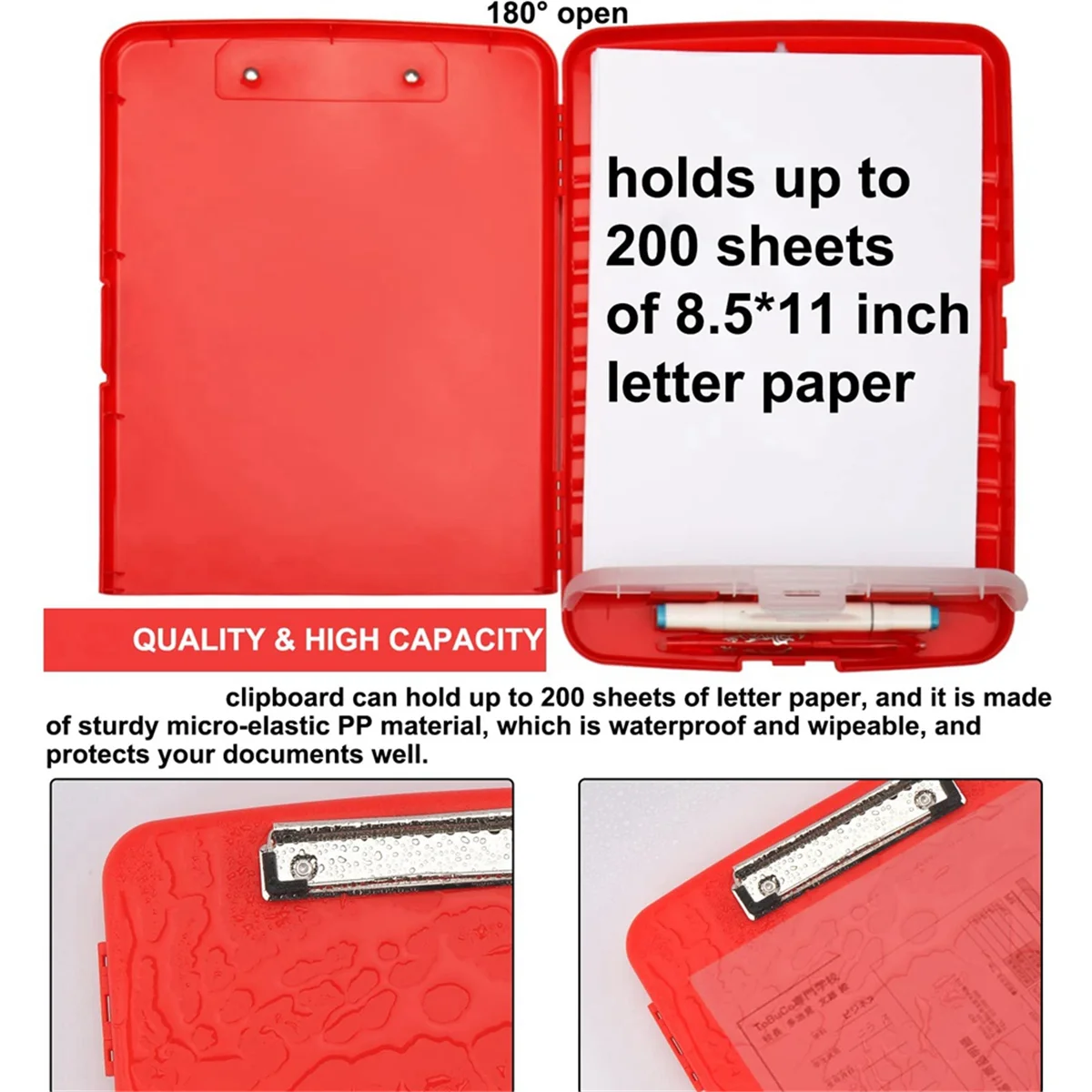 Abfw Portablocco Organizzatore Portablocco Con Portablocco Per Infermieri Cartella Di File Pieghevole Portablocco In Plastica (Arancio)