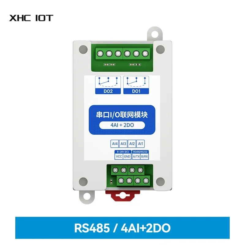 

ModBus I/O Network Modules with Serial Port RS485 4AI+2DO XHCIOT MA01-XACX0420 Support PLC/Touch Display IoT