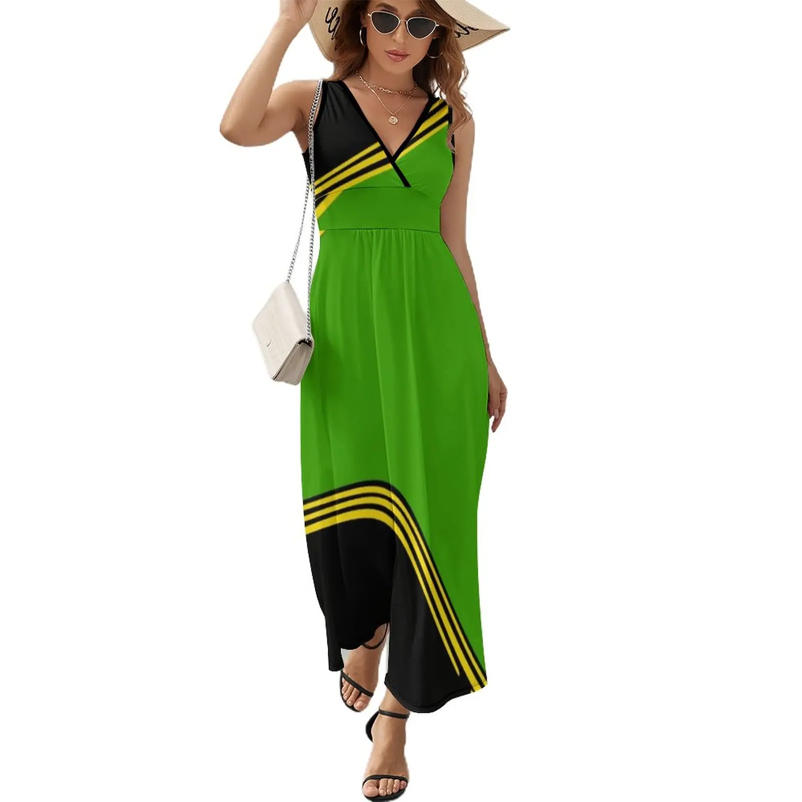 

WG jamaican colours concept Sleeveless Dress Female dress summer dress