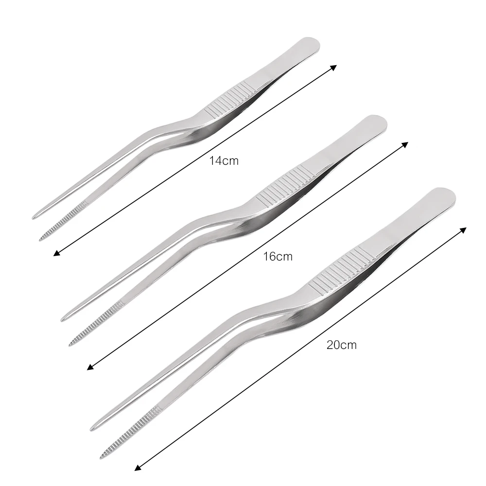 3/1 Stücke Küche Pinzette Utensil BBQ Pinzette Lebensmittel Clip Küche Bar Häuptling Tong Edelstahl Tragbare für Picknick Grill Kochen – Detail 10
