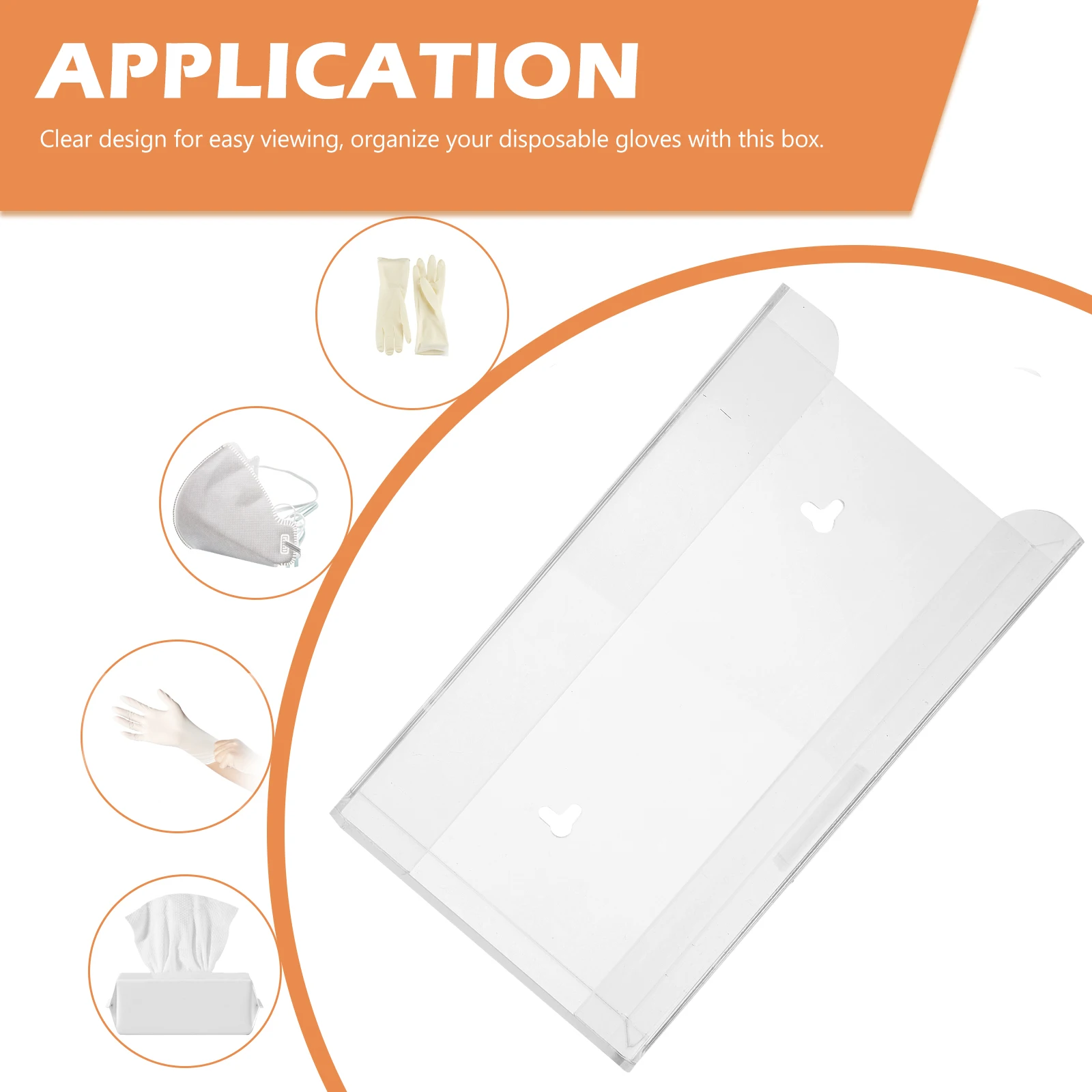 

Transparent Disposable Gloves Box Clear Acrylic Organizer Dispenser Non Toxic Wear Resistant Glove Storage Case Household