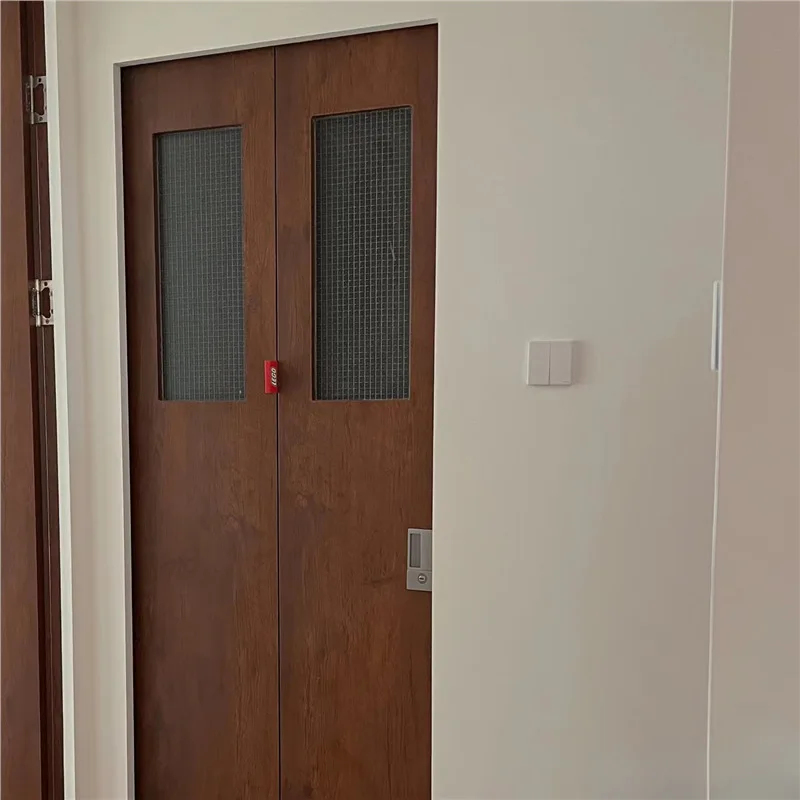 

Bathroom folding door kitchen glass door baked antique solid wood room wooden bedroom double open lacquer