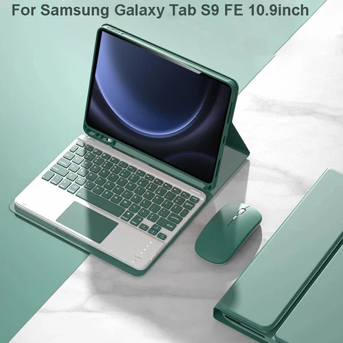 Funda para Samsung Galaxy Tab S9 FE, carcasa desmontable con teclado Bluetooth de 10,9 pulgadas, SM-X510/X516B de 10,9 pulgadas