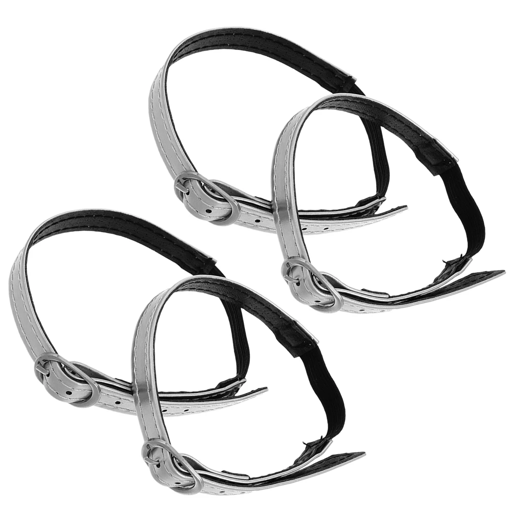 

2 Pairs Invisible Shoelaces Elastic High Heel Adjustable Straps Ankle Collar Detachable Anti Slip Anti Drop Shoe Accessories For