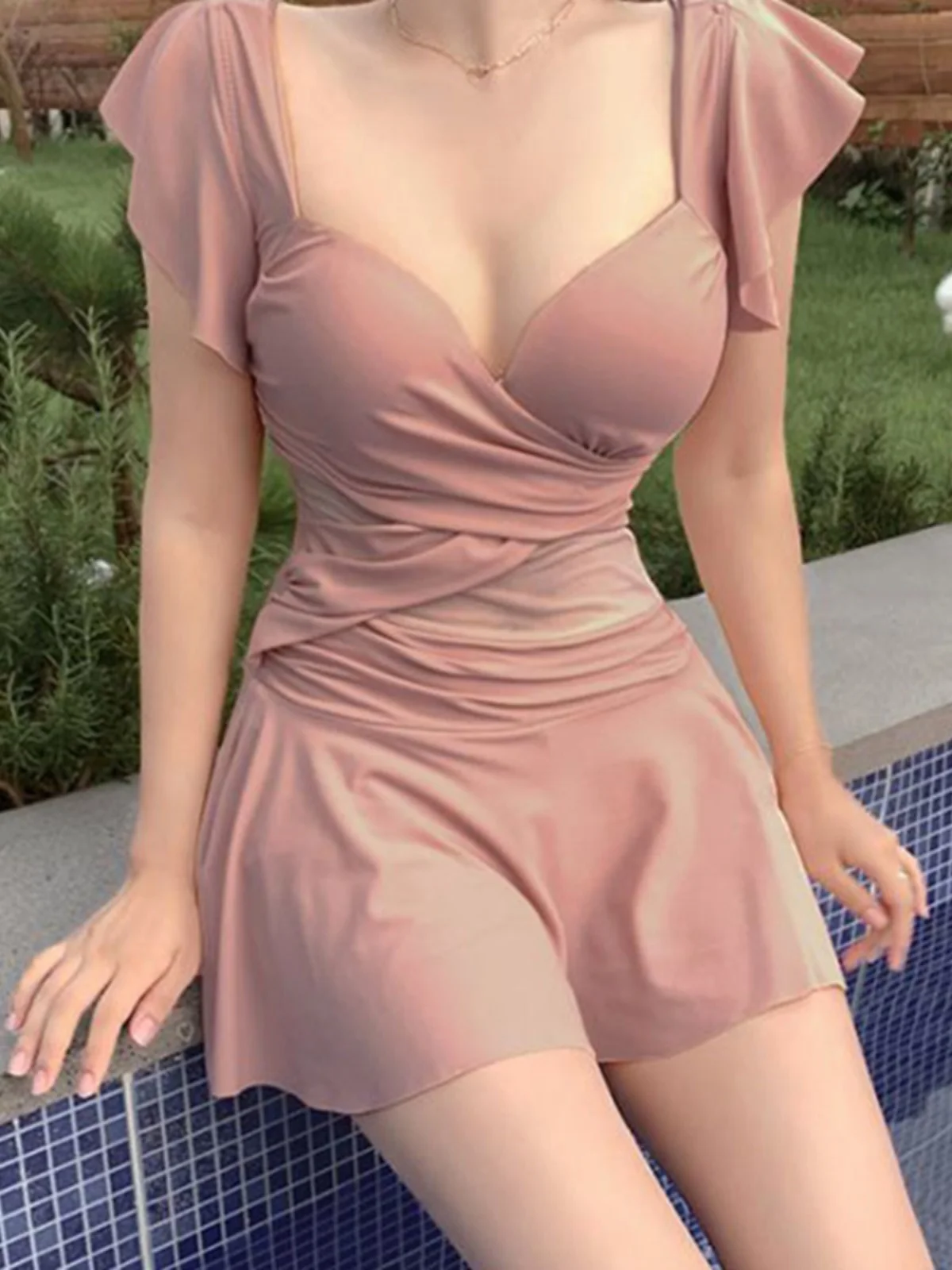 

Conservative Skirt Sle Swimsuit for Women Summer New Arrival Thermal Spring Bathing Slimming Coverage plus Size