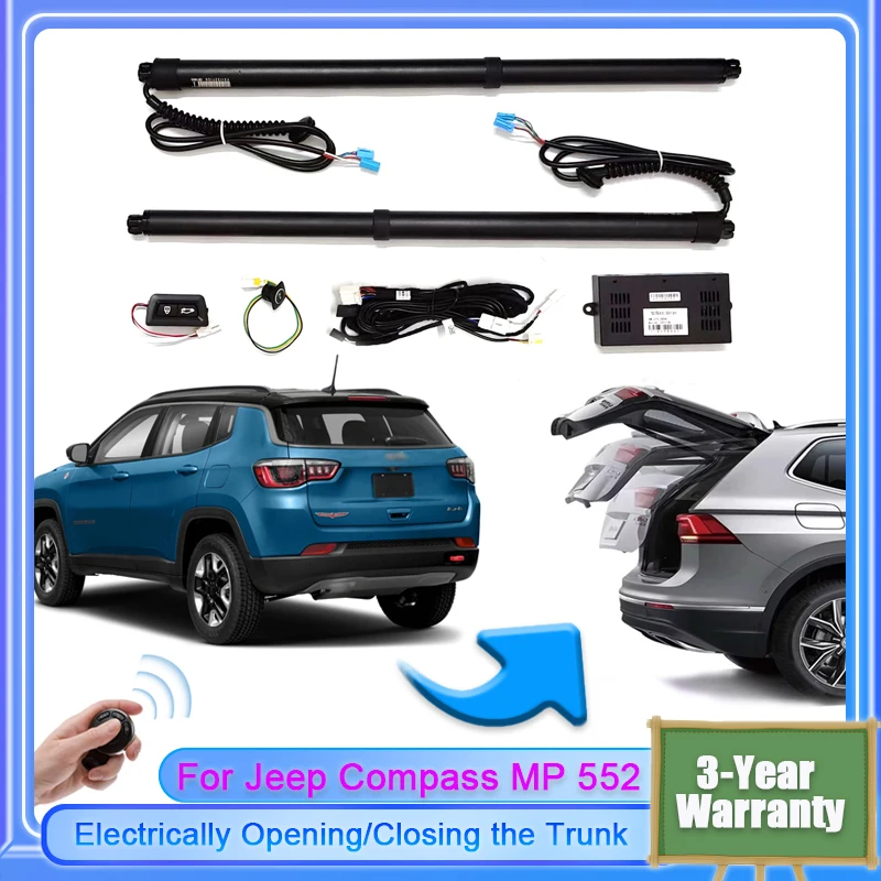 For Jeep Compass MP 552 2016~2024 Vehicle Electric Tailgate Lift for Trunk Intelligent Opening of Tail gate Soft Close Car Door