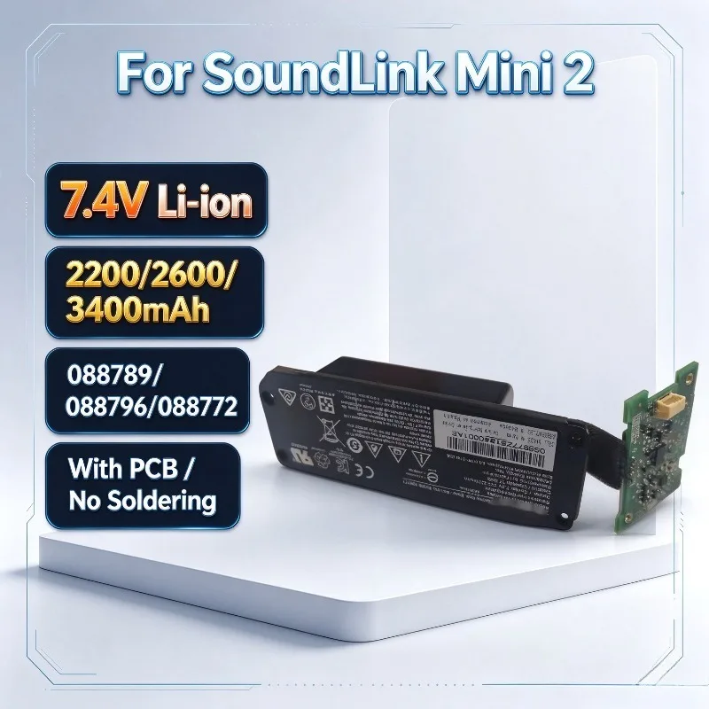 7.4V 3400mAh Replacement Battery for Bose SoundLink Mini 2 088789 088796 088772 with PCB