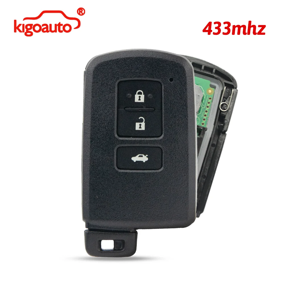 

kigoauto PN 89904-33500 Smart key 3 button 433mhz for Toyota Corolla Camry Altis 2012-2015 FCC BA2EQ(Board 0020)