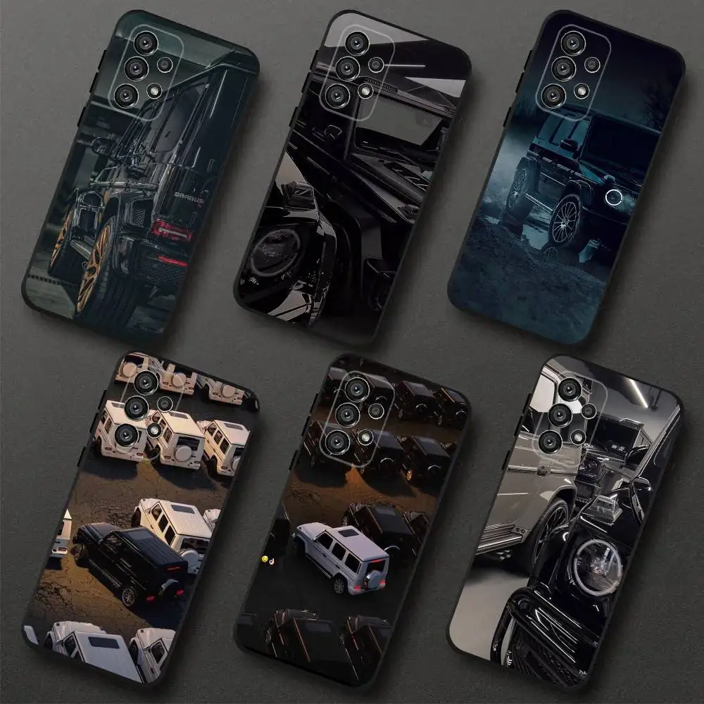 

Black Sport Cars G63 Phone Case For Samsung S 25,24,23,22,30,21,10,9,Ultra,Plus,Lite,FE,4,5G Black Soft Case