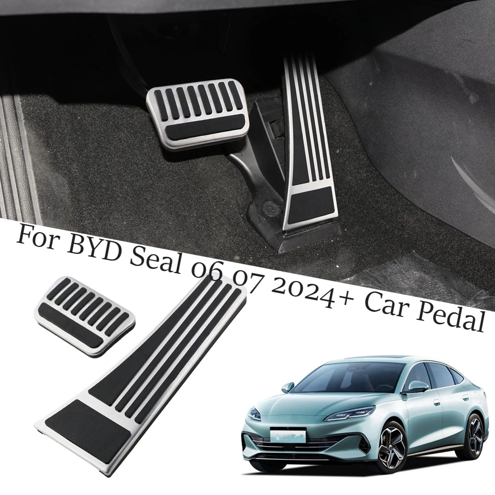 Stainless Steel for BYD Seal U Sealion 06 07 2024+  Car Accelerator Brake Pedal Covers Anti-skid Car Foot Pedas Pad Acc.