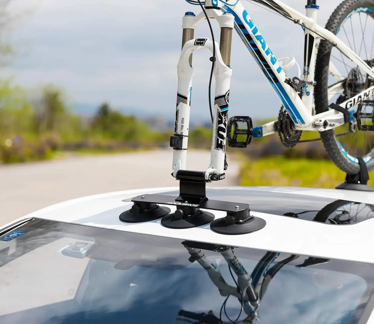 ROCKBROS 真空吸引ルーフトップバイクキャリアラック 車用 MTB 自転車 