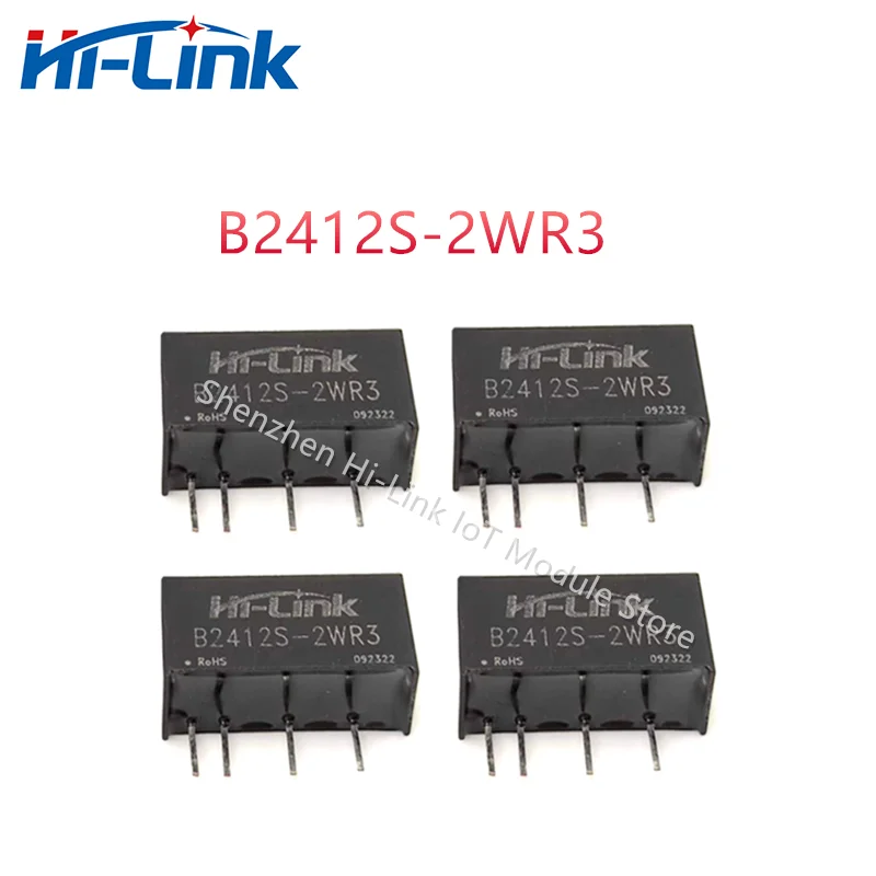 Hilink-Mini Módulo de Alimentação DC, 24V a 12V, 16mA, 2W, B2412S-2WR3, Baixo Consumo de Energia, Isolamento, 5Pcs, Lot