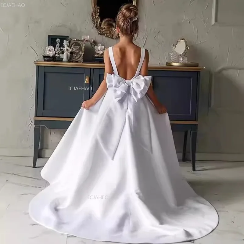Kids Girls Princess Wedding Flower Girl Dress Birthday Party Pageant Gown Piano Performance Host Evening Reception Formal Wear