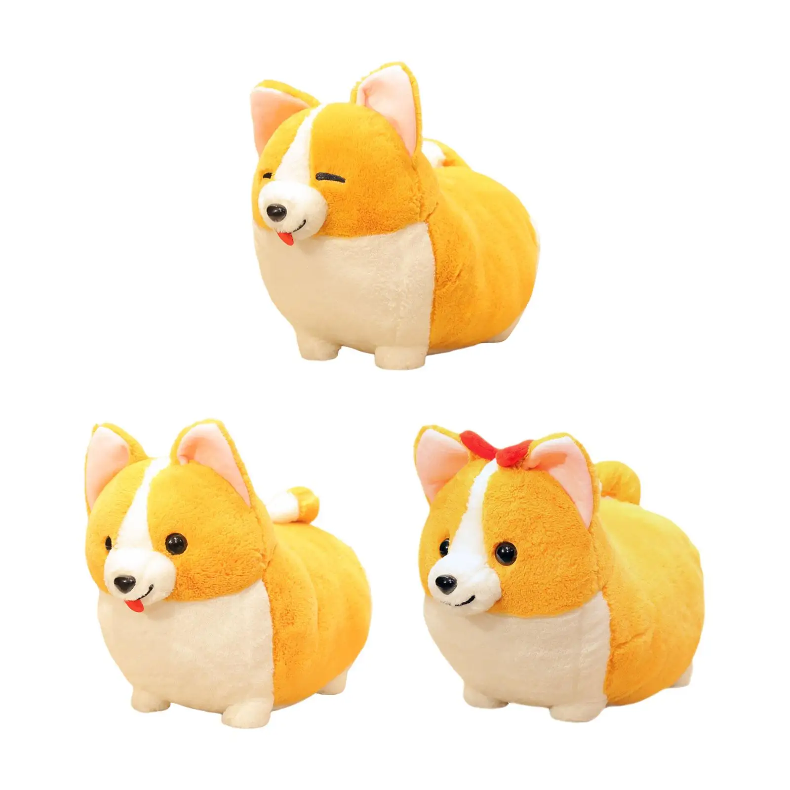 Akita Dog Plush Toy Stuffed Animal Toys Simulation 38x28cm Plush Pillow Valentines Day Gifts Pet Dolls for Bedroom Car Office