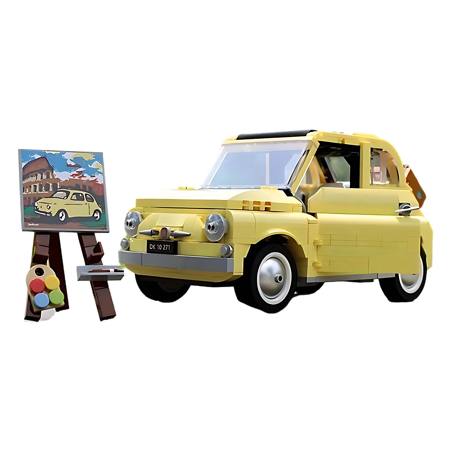 

Building Blocks for Fiat Nuova 500 Creator Expert City Car Model Blocks Compatible 10271 DIY Toys for Children Christmas Gift