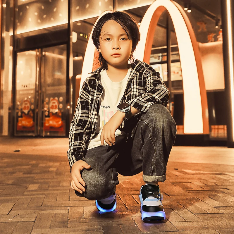 

Kids' New Heelys Viral: Summer 4-Wheel Detachable (Girls), 2-Wheel (Boys) – Student Transformable Wheeled Shoes