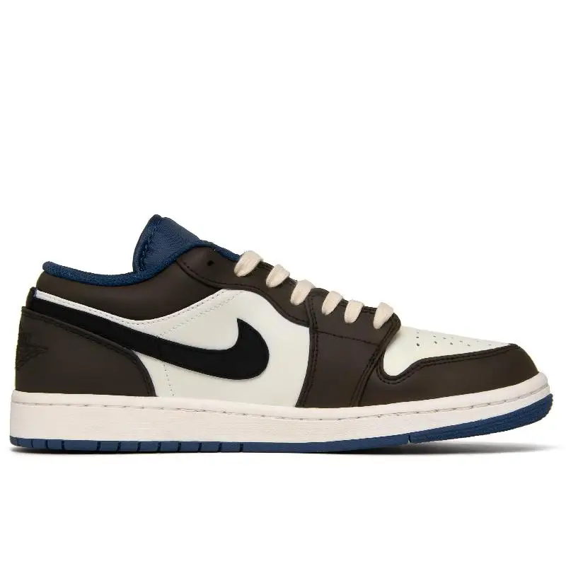 【Customize】Air Jordan 1 Vintage Basketball Shoes Men Low-top Brown Sneakers shoes 553558-414