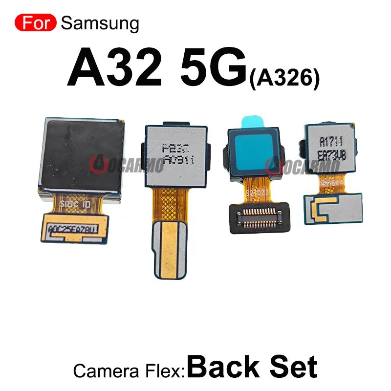 Piezas de Repuesto flexibles para Samsung Galaxy A32 5G A326, cámara frontal Dpeth Macro, módulo de cámara principal trasera ancha, 1 unidad