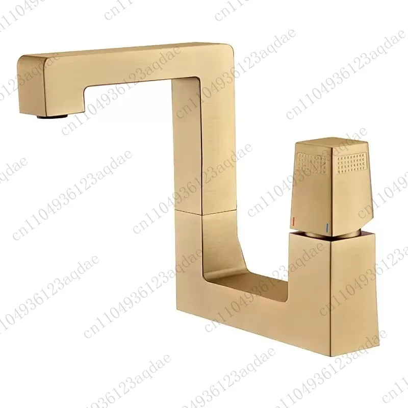 

Mixer Faucet Bathroom Sink Faucet Square Modern Basin Stainless Steel Hot & Cold