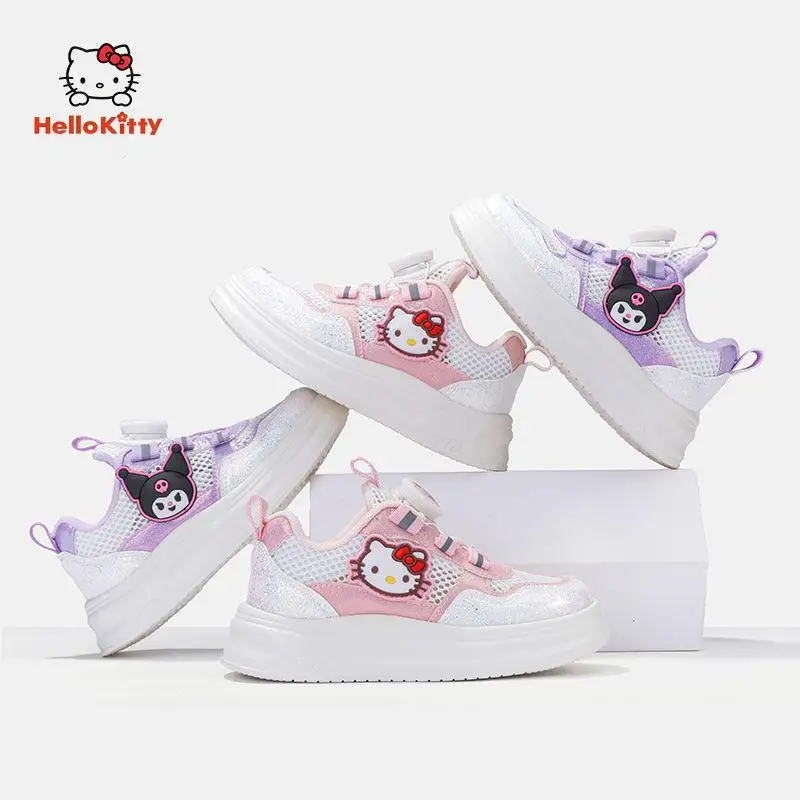 

Sanrio Hello Kitty Children Sneakers Girl Summer Autumn Breathable Skate Shoes Kawaii Cartoon Anime Fashion Casual Mesh Shoes