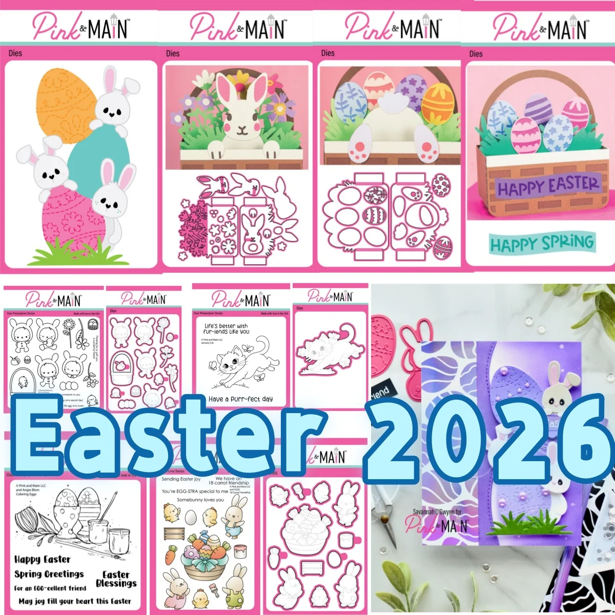 

Basket Pop Up Bunny Coloring Cat Clear Stamps Metal Cutting Dies for DIY Scrapbook Embossed Card Template Decoration Easter 2026
