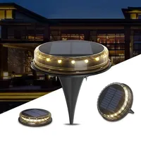 2024 NEW Solar Powered Ground Light 17LED Step Light Buried Outdoor Waterproof Courtyard Solar Lawn Lights for Garden Pathway