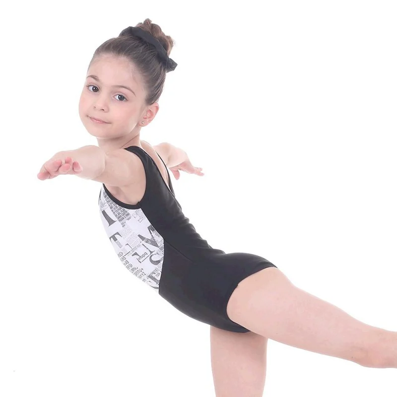 Ragazze dei capretti di Balletto Body Per Bambini Dancewear di Un Pezzo Ginnastica Formazione Stampa Activewear Costume di Scena