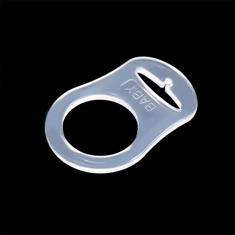 Clear Lot Ring Button 10 Pcs Style Silicone Dummy Pacifier Clip Adapter Pacifier Clip Adapter