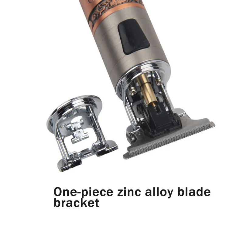 Persoonlijk patroon Legering Lichaam Draadloos LCD-scherm 0 mm Haar knippen Professionele kapper Olie Kaal Opladen Haargraveer Clipper