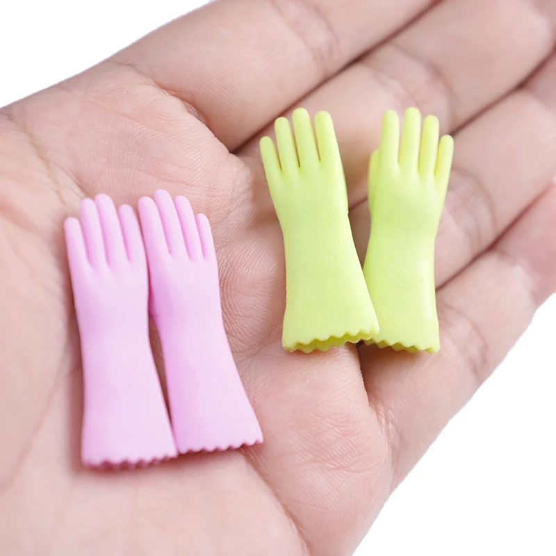 

1Set 1:12 Dollhouse Miniature Dish Soap Gloves Rag Chopsticks Bowl Kitchen Dishwashing Cleaning Model Decor Toy