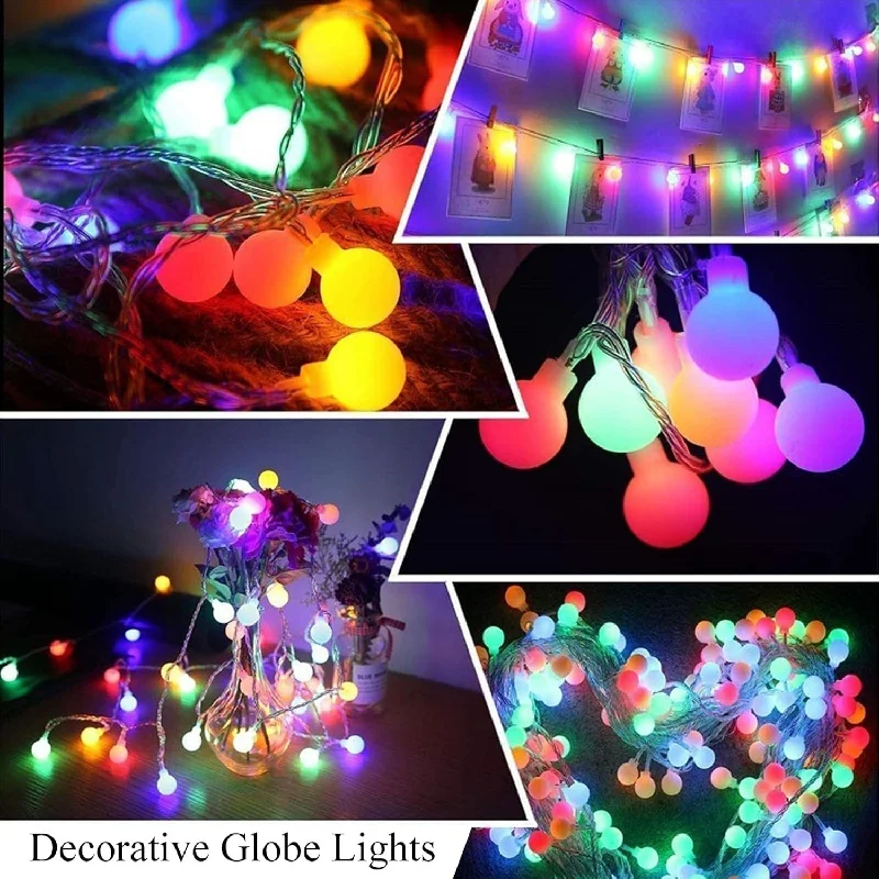 

Solar String Lights Outdoor Waterproof Crystal Globe Fairy Lights 200 LED for Garden Christmas Party Camping Decor