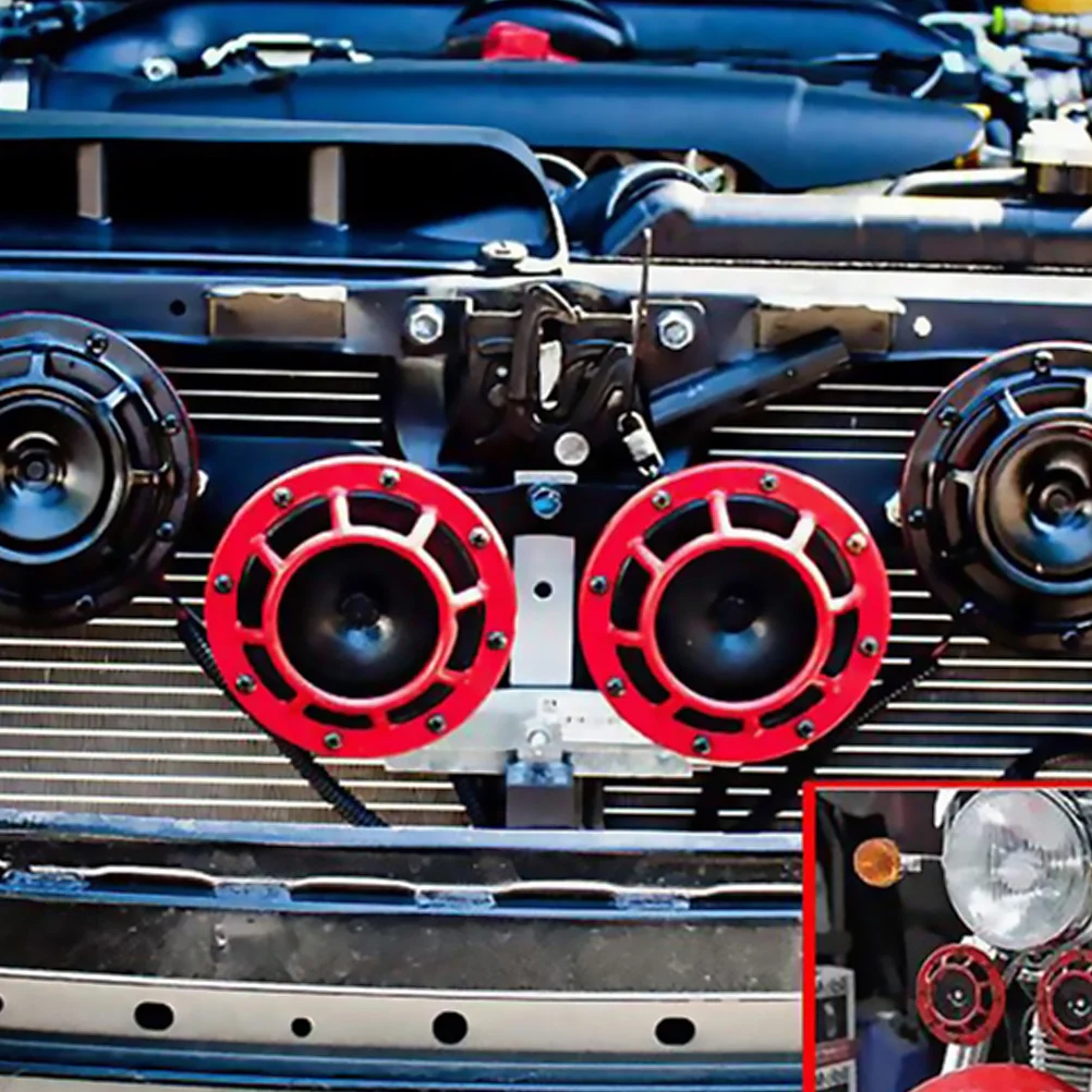 

Colorful Electric Super Loud Car Air Horn For Motorcycle Trumpet Auto Modification Universal Fit Vehicle Decorative Horn