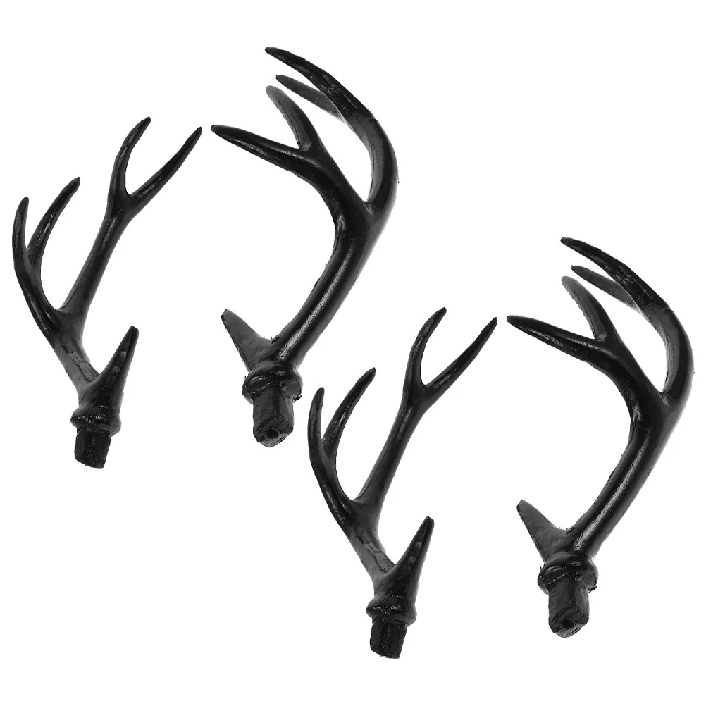 

2 Pairs Artificial Antlers Deer Headband Making Reindeer Adult Christmas DIY Plastic Halloween Accessories Simulated Horns