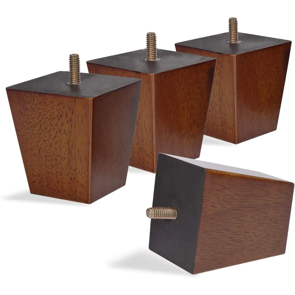 

Solid Wooden Furniture Legs 3 Inch, Natural Wood Mid Century Legs for Furniture Replacements for Couch Legs, Sofa Legs, Bench Le