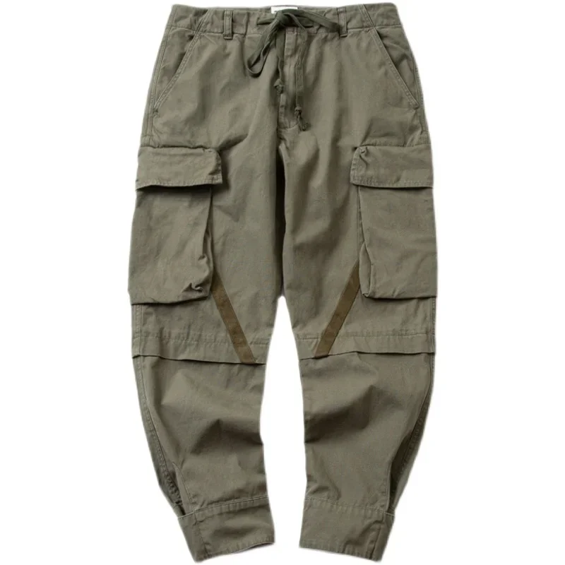 

New Arrival Japanese Large Pocket Overalls Leggings Men's Loose Casual Army Green Pencil High Street Spring Autumn Pants