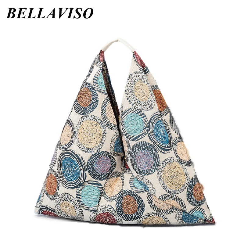 

BellaViso Elegant Women's Canvas Tote Bag Female Casual Large Capacity Portable Shopping City Shoulder Armpit Bags BLCB-16