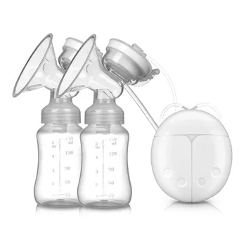 Nueva extractor de leche doble eléctrico, extractor de leche sin BPA USB, lactancia de bebés con almohadillas de lactancia y juego de regalo para almacenamiento de leche materna