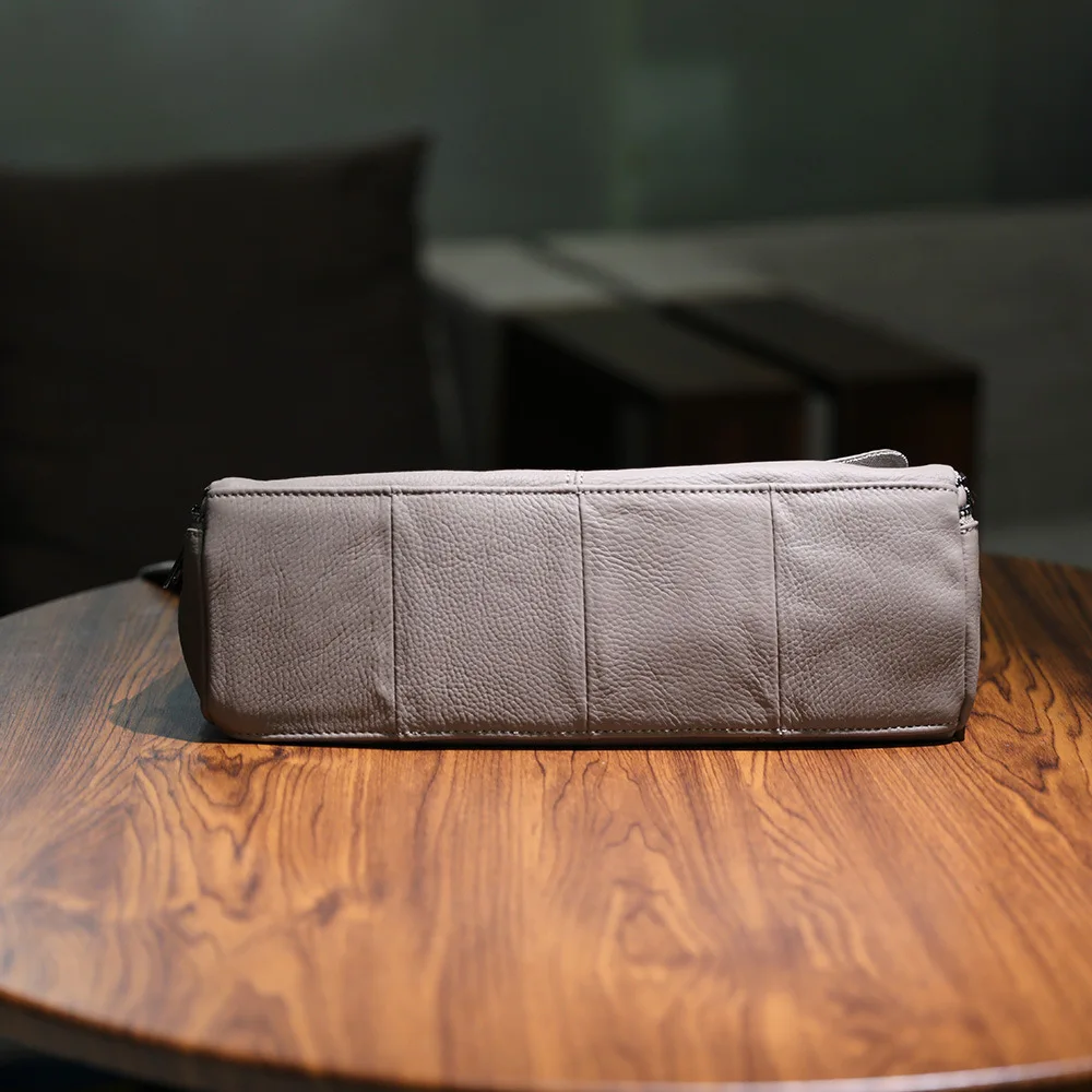Genuine Leather Bag For Women, Trend Good Quality Commuter Single Shoulder Crossbody Portable Bag Ladies Soft Leather Handbag