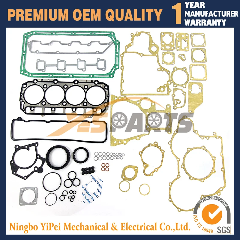 

4TNE98 4TNE98T Full Engine Gasket Set for Komatsu PC75R-1 PW75-1 PW75R-2 WA75-3 Excavator FD20TH FD30H Forklift D21A-7T-M D21P-7