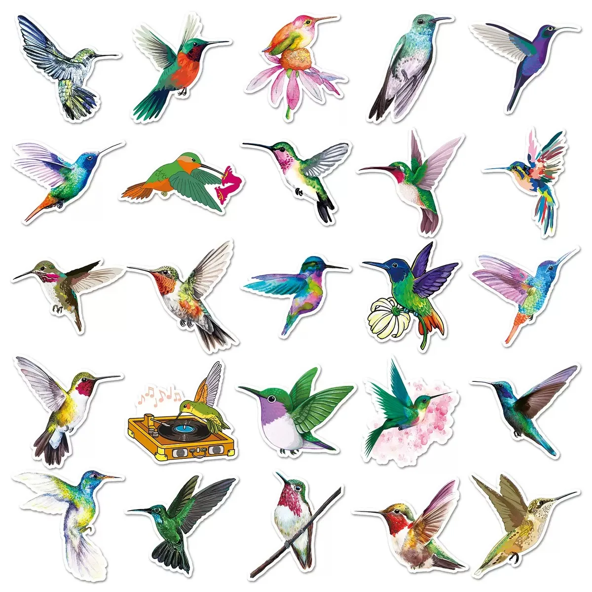 10/50PCS Colorato Animale Sveglio Colibri Adesivi Uccello Graffiti FAI DA TE Scrapbook Laptop Telefono Chitarra Bagagli Decalcomania Adesivo Giocattolo Del Capretto