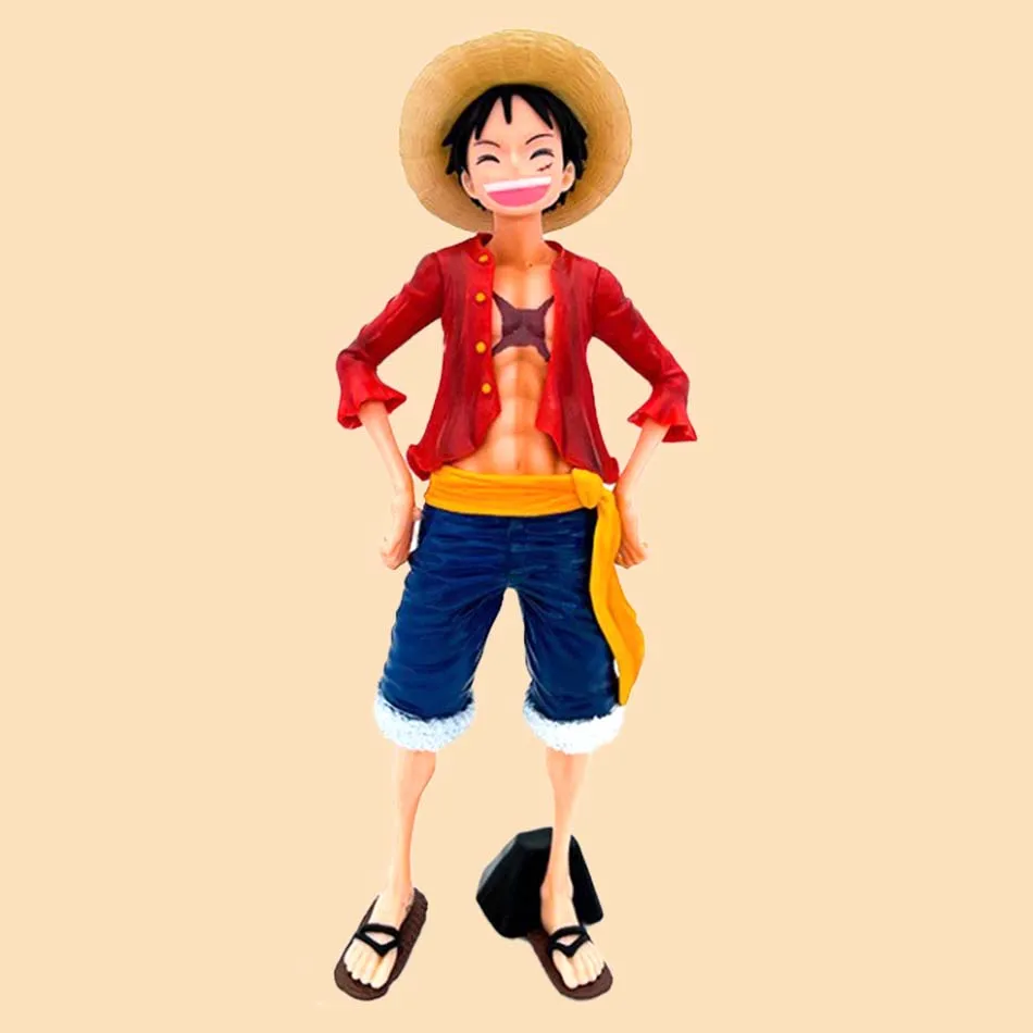 Quente uma peça anime figura confideniente smiley luffy três forma rosto mudando ação estatueta boneca pvc modelo brinquedos coleção presentes