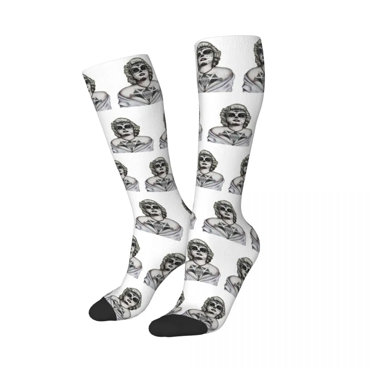 Skull Marilyn Monroe Socks Harajuku High Quality Stockings All Season Long Socks Accessories for Man's Woman's Christmas Gifts